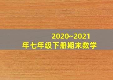 2020~2021年七年级下册期末数学