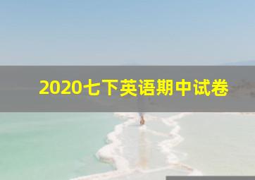 2020七下英语期中试卷