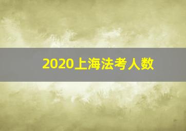 2020上海法考人数