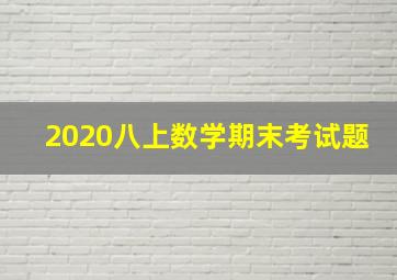 2020八上数学期末考试题