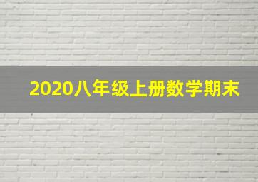 2020八年级上册数学期末