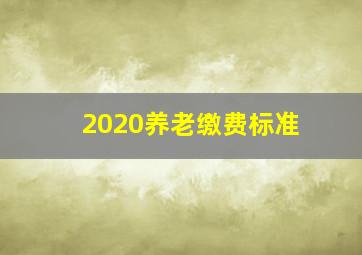 2020养老缴费标准