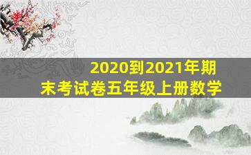 2020到2021年期末考试卷五年级上册数学