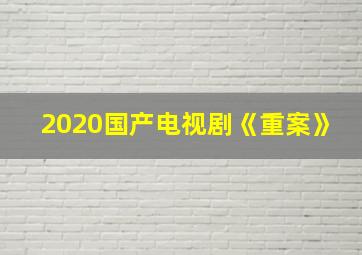 2020国产电视剧《重案》