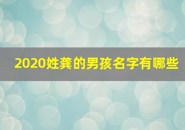 2020姓龚的男孩名字有哪些