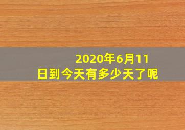 2020年6月11日到今天有多少天了呢