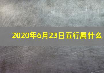 2020年6月23日五行属什么