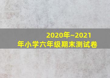 2020年~2021年小学六年级期末测试卷