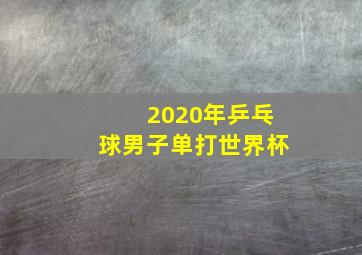 2020年乒乓球男子单打世界杯