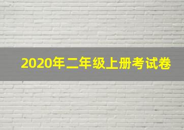 2020年二年级上册考试卷