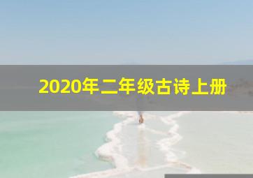 2020年二年级古诗上册