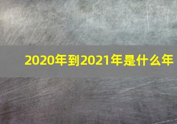 2020年到2021年是什么年