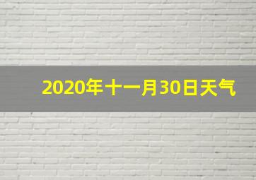 2020年十一月30日天气