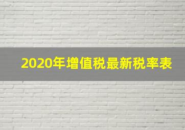 2020年增值税最新税率表