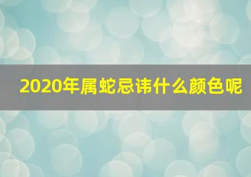 2020年属蛇忌讳什么颜色呢