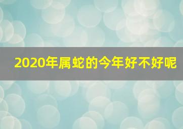 2020年属蛇的今年好不好呢