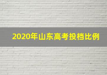 2020年山东高考投档比例