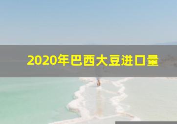 2020年巴西大豆进口量