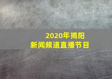 2020年揭阳新闻频道直播节目