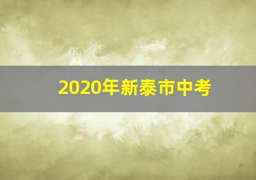 2020年新泰市中考