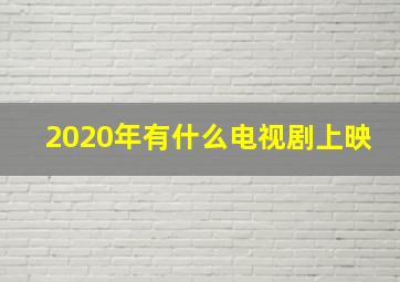 2020年有什么电视剧上映