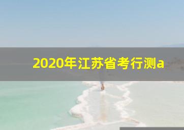 2020年江苏省考行测a