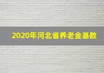 2020年河北省养老金基数