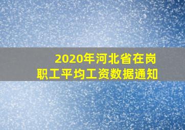 2020年河北省在岗职工平均工资数据通知