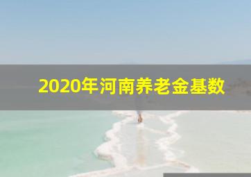 2020年河南养老金基数