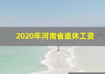 2020年河南省退休工资