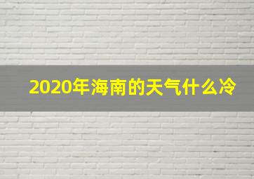 2020年海南的天气什么冷