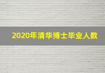 2020年清华博士毕业人数