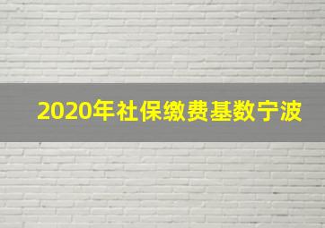 2020年社保缴费基数宁波