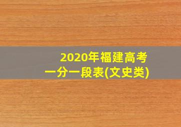 2020年福建高考一分一段表(文史类)