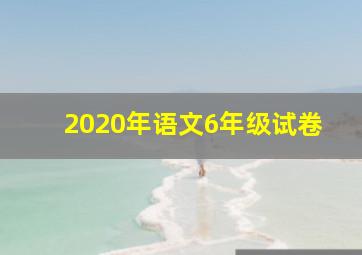 2020年语文6年级试卷