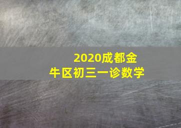 2020成都金牛区初三一诊数学