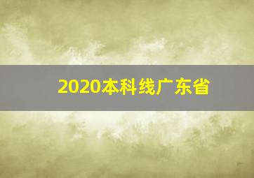 2020本科线广东省