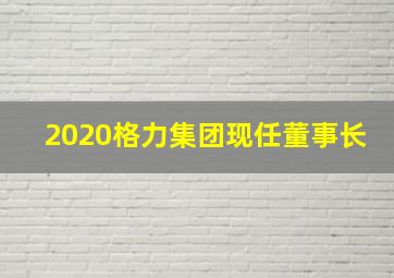 2020格力集团现任董事长