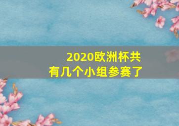 2020欧洲杯共有几个小组参赛了