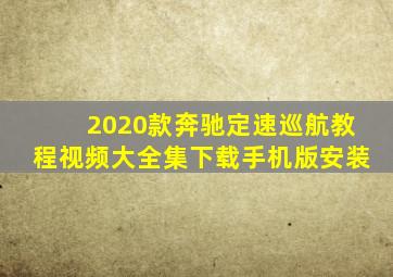 2020款奔驰定速巡航教程视频大全集下载手机版安装