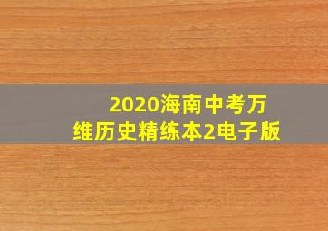 2020海南中考万维历史精练本2电子版