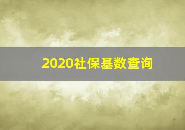 2020社保基数查询