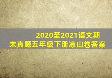 2020至2021语文期末真题五年级下册凉山卷答案