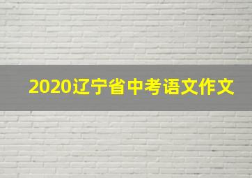 2020辽宁省中考语文作文