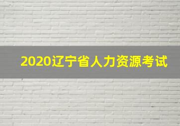 2020辽宁省人力资源考试