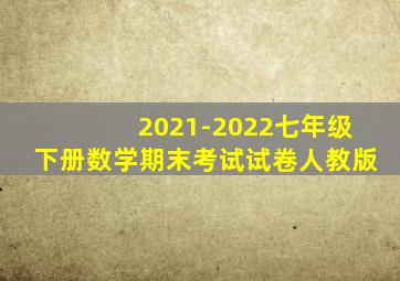 2021-2022七年级下册数学期末考试试卷人教版