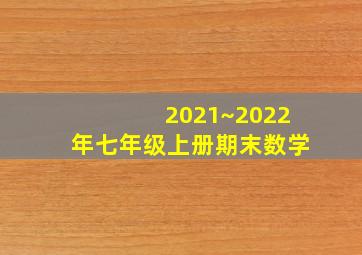 2021~2022年七年级上册期末数学