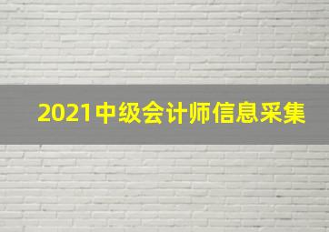 2021中级会计师信息采集