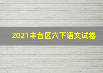 2021丰台区六下语文试卷