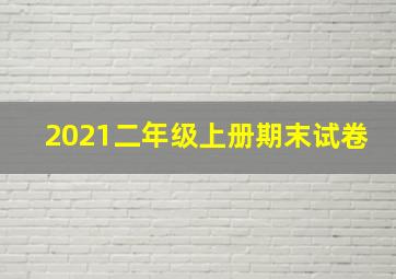 2021二年级上册期末试卷